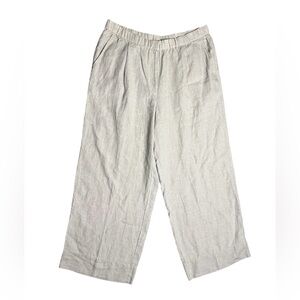 Eileen Fisher Wide-Leg Organic Linen Pants XL